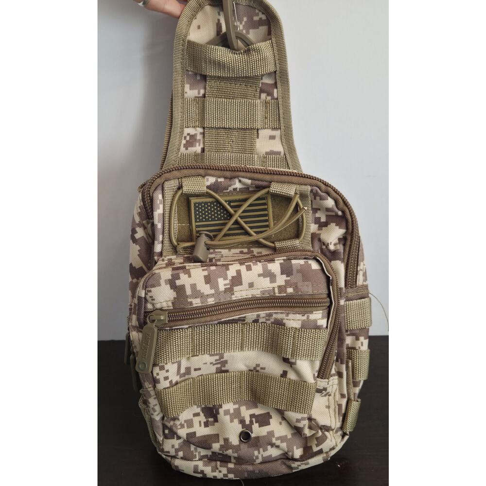 East West USA Tactical Shoulder Sling Trail Walker Utility Bag RTC517 Desert Cam